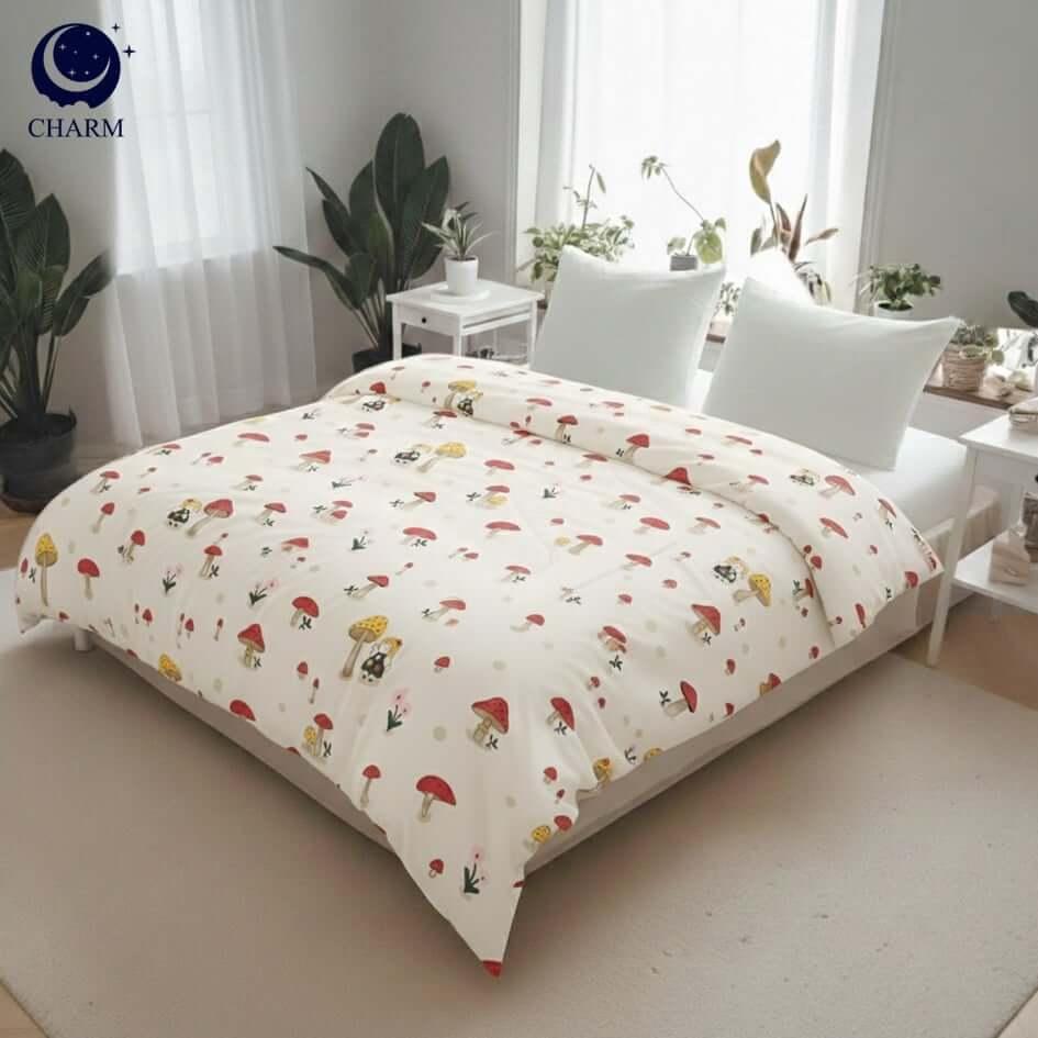 ผ้าห่มนวม CHARM คอลเลคชั่น DREAMY 5 FT SIZE 150&times;200 CM LUMI MUSHROOM DESIGN